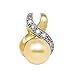 South Sea Golden Pearl Pendant with Diamonds in