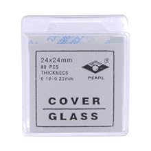 American Educational Glass Microscope Cover Slip, 24mm Length, 24mm Width, #2 Thickness (Bundle of 400)