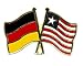 Sports : 5er Pack Deutschland - Liberia Freundschaftspin Pin Flagge