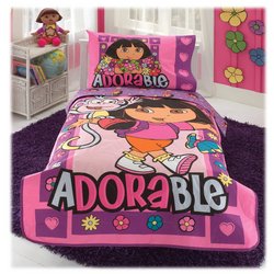 Baby Boom Dora the Explorer 4pc Toddler Bedding Set
