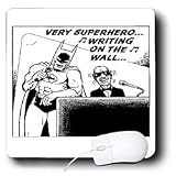 Londons Times Funny Music Cartoons - Batman And Stevie Wonder Duet, Very Superhero - Mouse Pads