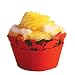 Paper Orchid Dan the Dinosaur Cupcake Wrapper Red, Set of 12
