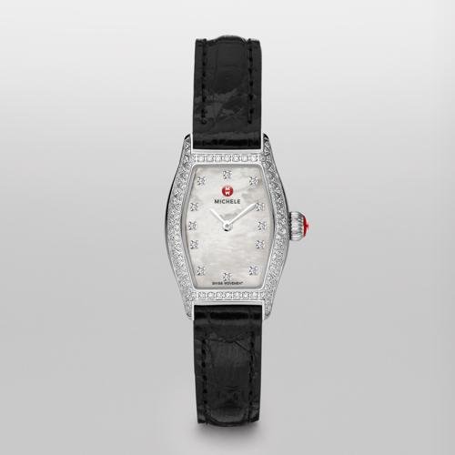 MICHELE Urban Coquette Pav Diamond Diamond Dial Black Alligator MICHELE Urban Coquette Pav Diamond Diamond Dial Black Alligator