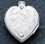 Sterling Silver Heart Locket with 20 inch Sterling Silver Chain