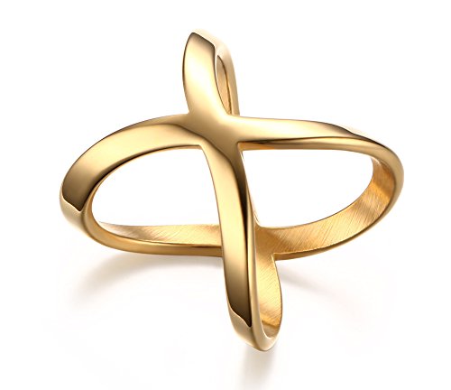 Stainless Steel Gold Plated High Polished Women's 
