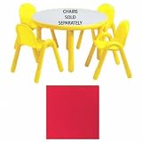 20 Tall Round Baseline Table (Coral Red) (20H x 36W x 36D)
