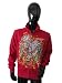 Ed Hardy by Christian Audigier Mens Flaming Tiger Embroidered Jacket Sweater (Large) - Red