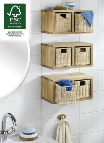 Wenko 8275500 Wandregal 2 K&ouml;rbe Nordic FSC
