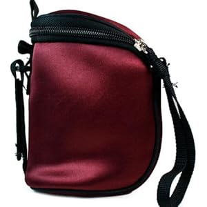 Classy Style Minidv Handycam Camcorder Case for Sanyo Xacti Vpc-e2 Sanyo Xacti Hd1010 Sanyo Vpc-fh1 Sanyo Vpc-cg10 and More. (Red)