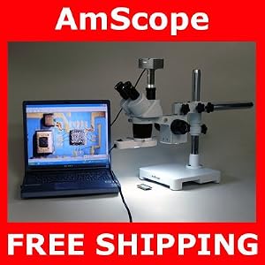 20x 40x Stereo Boom Arm Microscope With