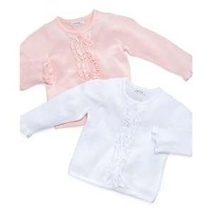 Greendog Baby Sweater, Baby Girls Ruffled Cardigan