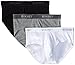 2(X)IST mens Essential Cotton Contour Pouch Brief 3-Pack,White/Black/Grey Heather,Large