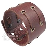 Distressed Vintage ITALIAN Leather Bracelet Unisex 7BR