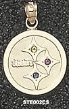 5/8 3 Stone Pendant -Choose From 14K Gold 10K Gold or Stainless Steel