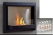 Black Envision Wall Mounted Indoor/Outdoor Ventless Fireplace with Liquid Burning Gel