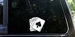 Royal flush Poker decal / sticker