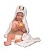 Miami FLA Hurricanes Hooded Baby Towel (White)