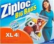 Ziploc Bigbag Heavy Duty, 2 Feet x 1.7 Feet, XL 4 ea