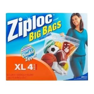 Ziploc Bigbag Heavy Duty, 2 Feet x 1.7 Feet, XL 4 ea
