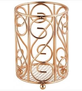 Home Basics CH01955 Cutlery Holder, Rose/Gold