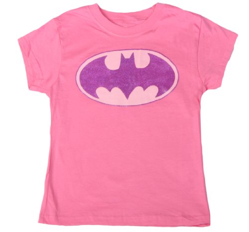 Big Girls' Batman Glitter Logo T-Shirt