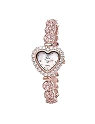 Ladies Luxury Swarovski Crystal Bracelet Wrist Watch Heart Dial Rose Gold-RCW07