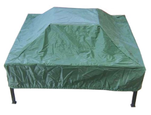 Deeco CP DM-RC-SF-W Square Firepit Fire Pit Rain Cover with New Waterproof UV Protective Fabric, White
