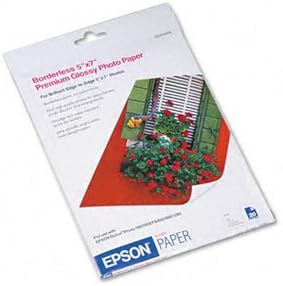 Epson® Premium Photo Paper PAPER,BRDRLESS,5X7,20 SHT 16207 (Pack of10)