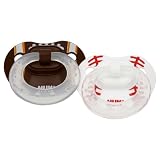 NUK Sports Classic Silicone 2-Pack Pacifier, Baseball/Football, 0-6 Months