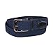 CTM® Men's Elastic Braided Stretch Belt with Silver Buckle, M 34-36, White