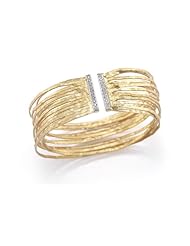 I. Reiss 14K Gold Cuff Bracelet, Set with Diamonds.