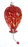 Master Craft Hand Blown Glass Hummingbird Feeder