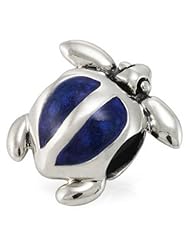 Ohm Sterling Silver Enamel Turtle Honu Bead Charm