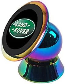 Landrover Logo Cell Phone Car Mount Holder, 360 Degrees Dashboard Universal Car Cradle Mount Rotatable Sticky Magnetic Stand Holder For Smartphone (Colorful Stainless Steel plating)