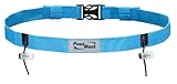 FuelBelt Reflective Race Number Belt, Surf Blue