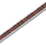 Full of Sparkle 16.75 carats total weight Princess Cut Garnet Gemstone Tennis Bracelet in Sterling Silver Rhodium Finish
