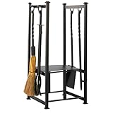 Uniflame Olde World Iron Log Rack with Tools