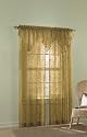 Delicate Garden Ivy Stripe Shimmering Sheer 84 In Window Curtain Panel