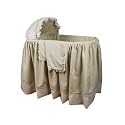 Personalized Ecru Baby Bassinet with Bedding