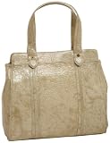 MONSAC Iris Croco Patent Tote