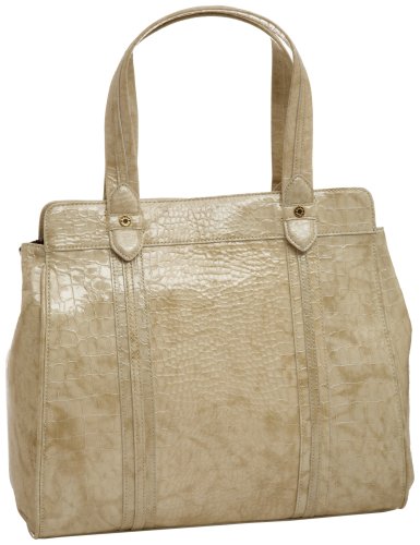 Click here to buy MONSAC Iris Croco Patent Tote by MONSAC.