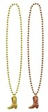 Beads with Cowboy Boot Medallion (2 count)