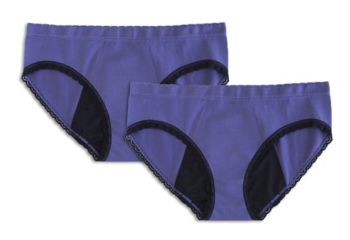 Anigan StainFree 2 Pack Seamless Hipster Menstrual Period Panty - Blue