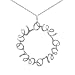 Sterling Silver Endless LOVE Open Circle Pendant on 16-18in Adjustable Chain Necklace