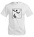 T-Shirt Tennis-Piktogramm-M-White-Black