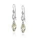 Sterling Silver Canary Cubic Zirconia Marquis Drop Earrings by Cheline