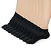 David Archy Men's 10 Pack Basic and Mesh Low Cut Cotton Socks