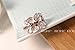 ROXI Platinum / Rose Gold Plated White Enamel Flower & Multi-Color Crystal Cocktail Ring with AAA Zircon, Best Gift Idea