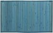 Laser Printed Split Bamboo 2' x 3' Cadet Blue Veranda Rug