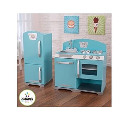 Kidkraft 2 Piece Retro Kitchen Blue Prices Cxytauar 53